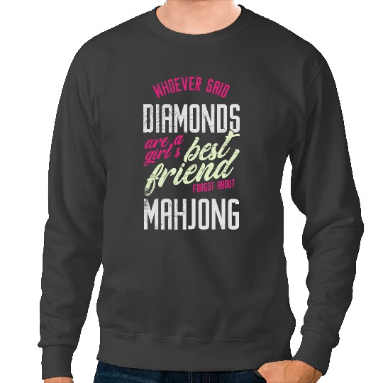 Girls Friends bests Mahjong Tiles MahJongg Player Solitaire Sweatshirts