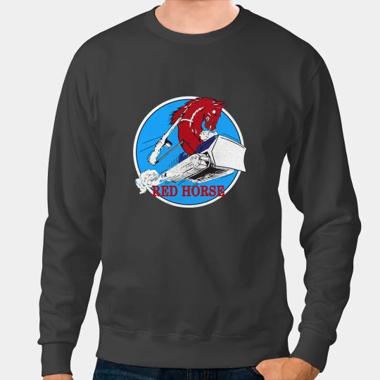 Funny Horse RED HORSE Combat Engineer US Military Sweatshirts