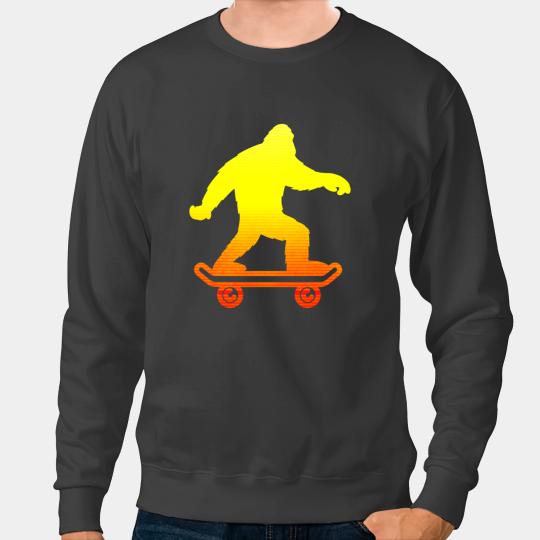 bigfoots Tie Dye Hippie Skateboarders Sasquatch Skateboarding 3 Sweatshirts