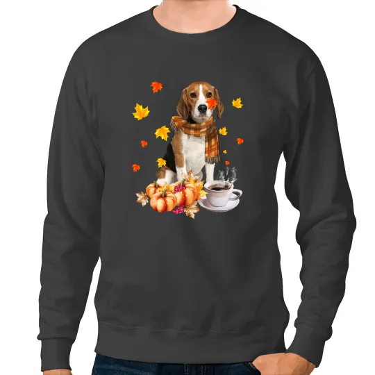 Beagle Pumpkin Thanksgiving Beagle Urgy For Dog Lovers Drink Coffee 104 Dog Lover Sweatshirts