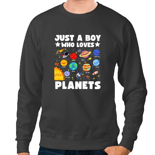 Astronauts Boy Solar Planets Orbit Educational Astrology Space System Sweatshirts