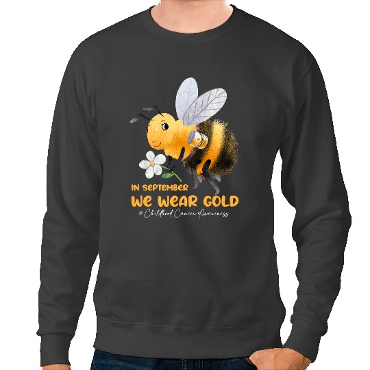 Bee Beekeeping We Wear Gold BEE RIBBON for Childhood Cancer AWARENESS Beekeeper Sweatshirts