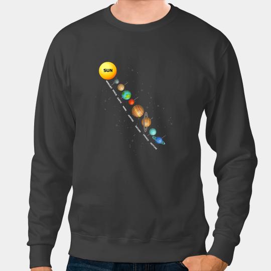 Astronomy Lover Flat Earth solar System theory funny Science Astronomy Space Sweatshirts