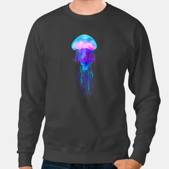 Jellyfish gift Medusa Jellyfish Tarot Spirit Marine Ocean Life Vaporwave 1 Sweatshirts