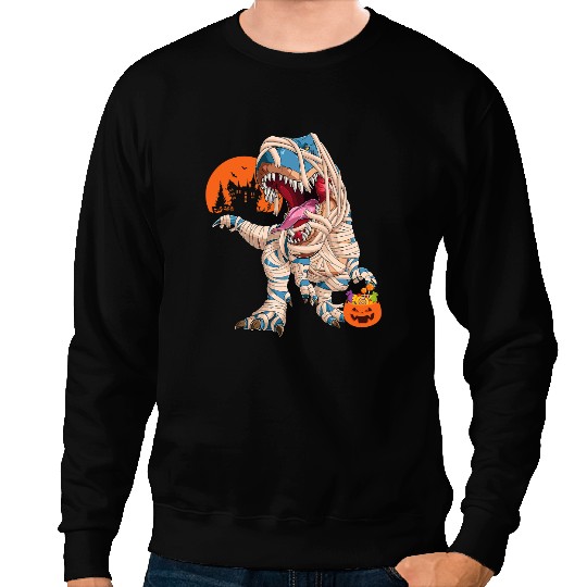 Dinosaur Dino Halloween s for Boys Kids Dinosaur T rex Mummy Pumpkin 11 Sweatshirts