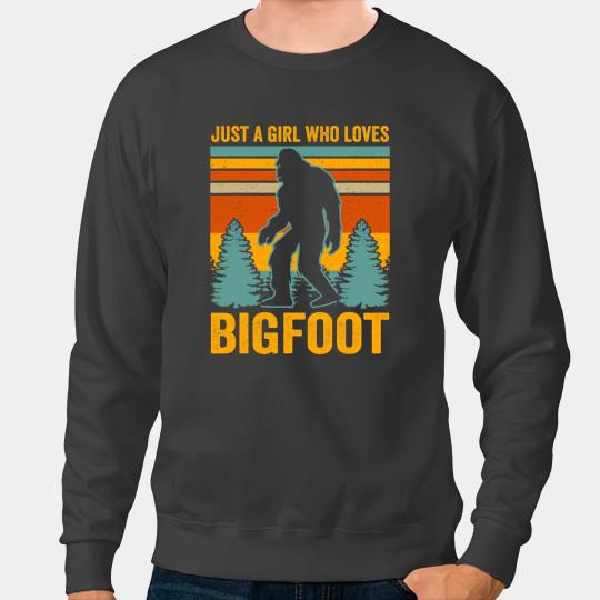 bigfoots Just A Girl Who Loves Sasquatch Funny Retro vintages 43 Sweatshirts