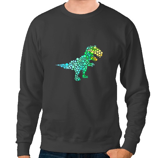 Dinosaur Dino Dot Day T Rex Dinosaur Lover Polka Dot Pattern International Sweatshirts