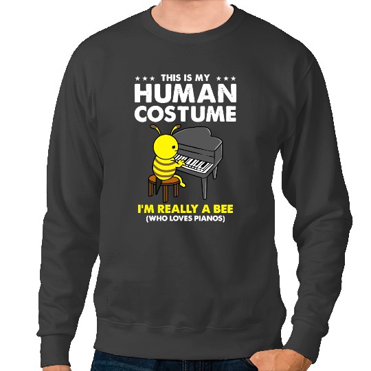 Bee Beekeeping This Is My Human Costume Bee Piano 454 Beekeeper Sweatshirts
