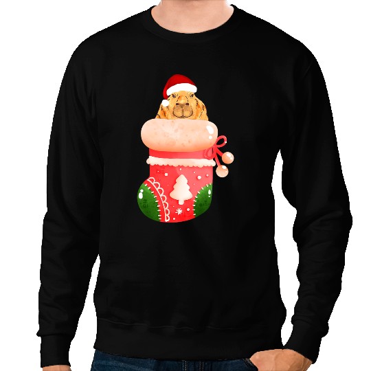 capybaras Lover Santa Hat capybaras Funny Cute capybaras In Christmas Sock 2 Sweatshirts