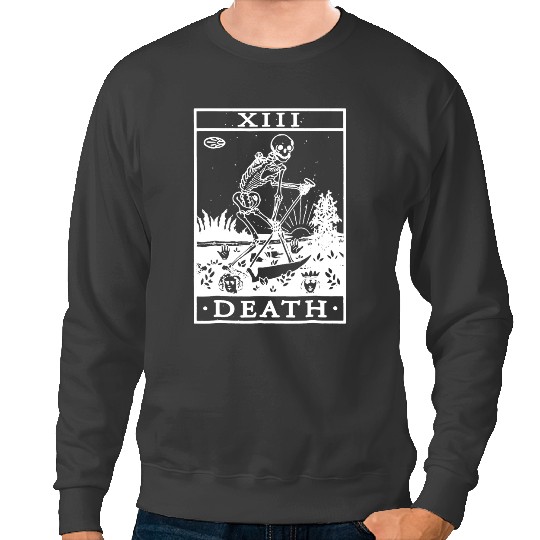 Blackcraft The Grim Reaper Death Tarot Card Halloween Occult Sweatshirts