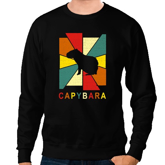 capybaras Lover Retro vintages capybaras Silhouette capybaras Lover 1 Sweatshirts