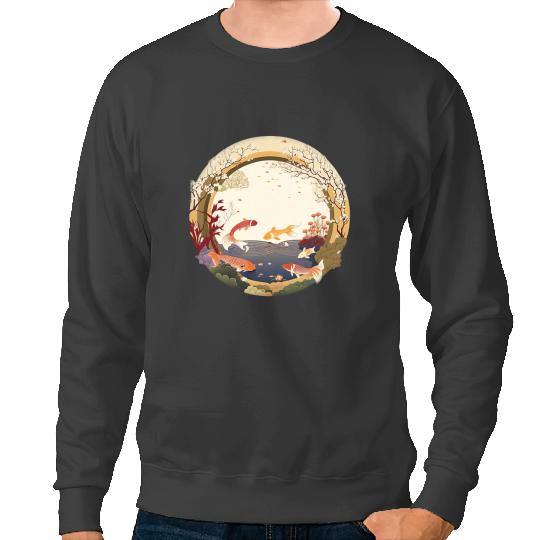 Experience the Magic and Wonder Cute Colorful Koi Fish Sweatshirts