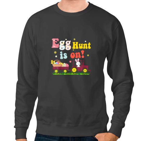 Tractor driving Easter Tractor Bunny Egg Hunt On Farm Truck Toddler Boys 1 Sweatshirts