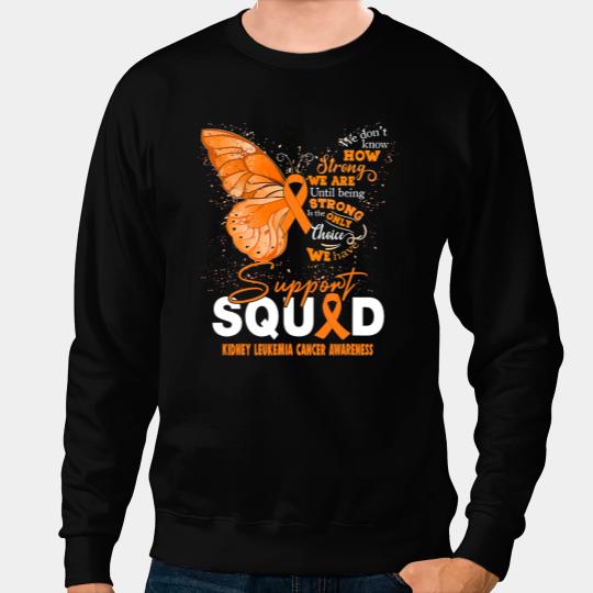 Leukemia Survivor We Wear Orange Butterfly Kidney Leukemia Cancer Awareness Sweatshirts