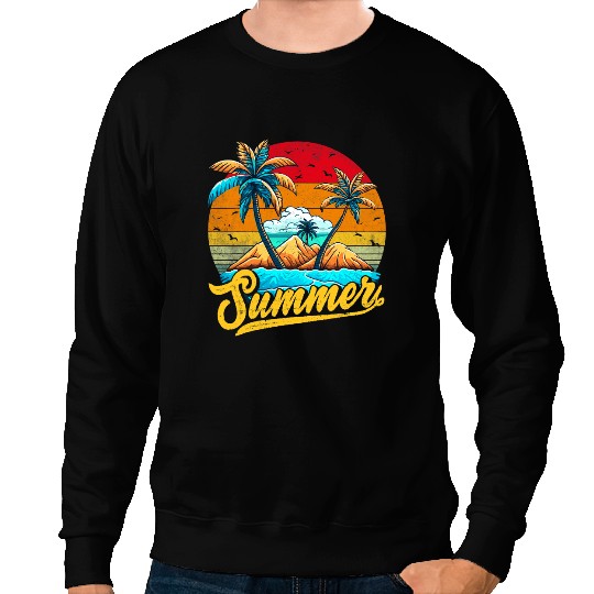 Coconut Palm Trees Summer Vacations Summer Lover Men Women Sweatshirts