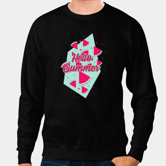 Hello Summer Vacation Beach Watermelon for Melon Lover Sweatshirts