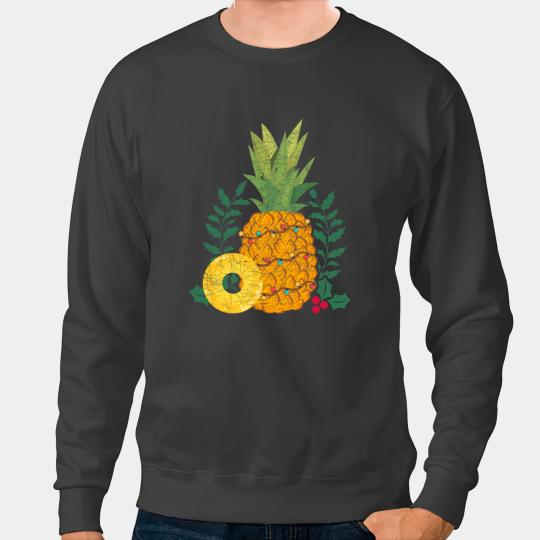 Hawaiian Summer Fruit pineapples Tropical Christmas In July Sweatshirts