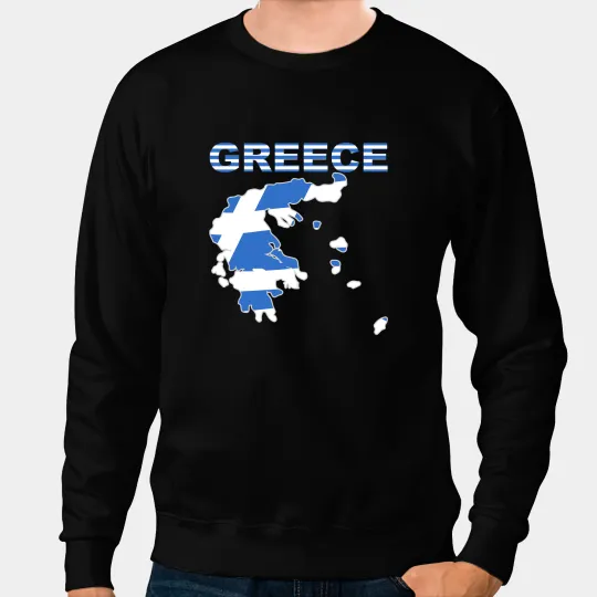 Greece lover National Flag map traveling proud Greek Sweatshirts