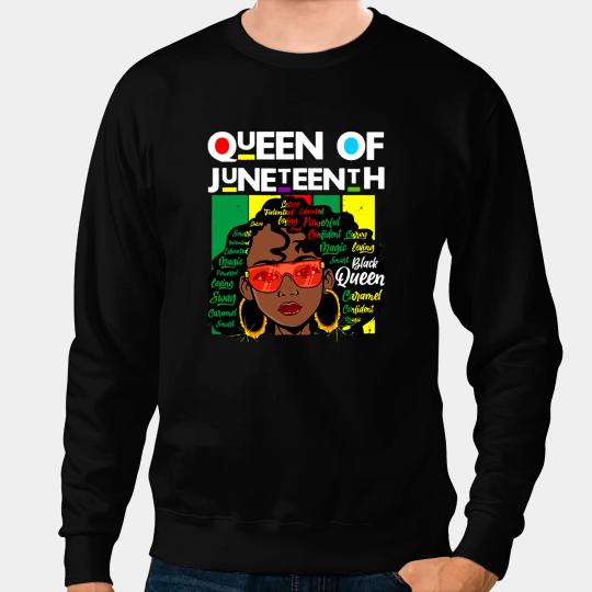 Juneteenth Black Queen Melanin Girl Magic Sista Women Girls 2 Sweatshirts