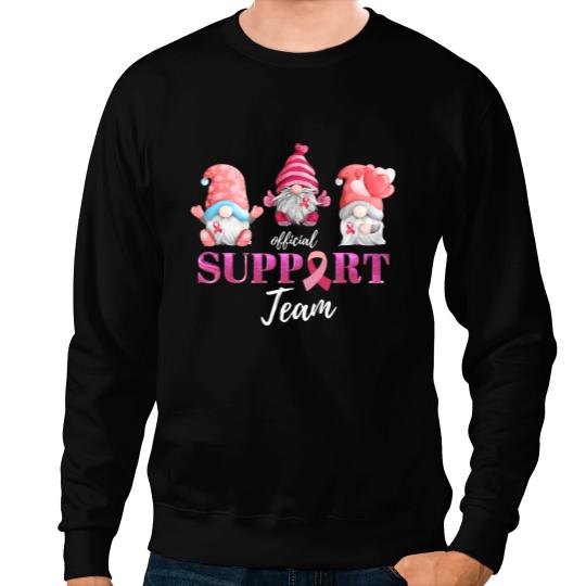 Cute Gnomes In October We Wear Pink Official Support Team Sweatshirts