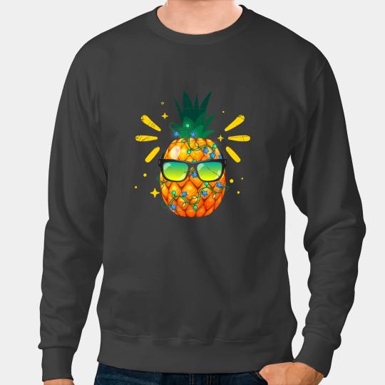 Hawaiian Summer Funny Sunglasses pineapples Christmas In July Sweatshirts