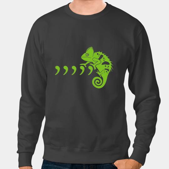 Chameleon Lover Comma Chameleon Funny 80s Music Lyrics Women Sweatshirts