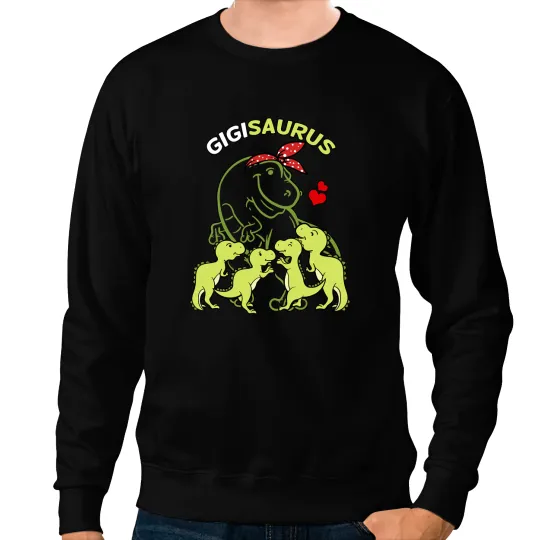 Dinosaur Dino Gigisaurus Gigi 4 Kids Dinosaur Mothers Day Sweatshirts