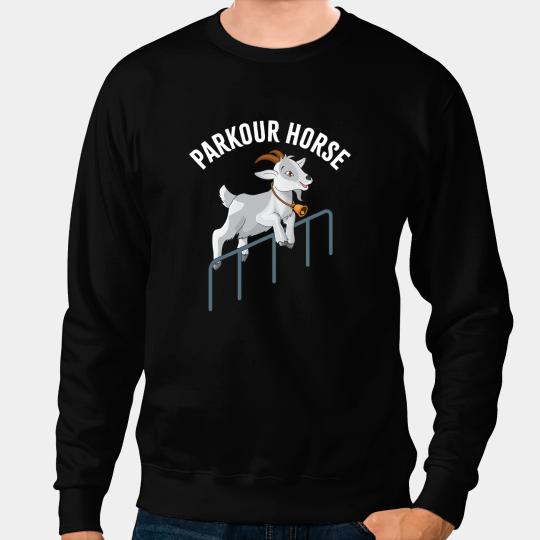 Funny Horse Funny Goats Jumping Parkour Horse Farm Animal Goats Lover Sweatshirts