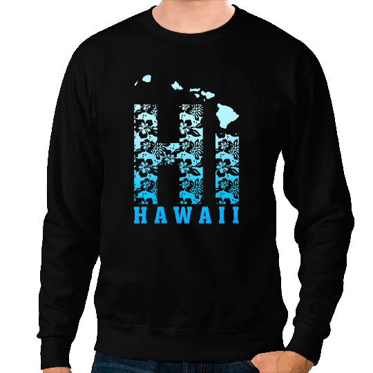 Hawaiian Funny Maui Retro Hawaii Summer HI Family Vacation Sweatshirts