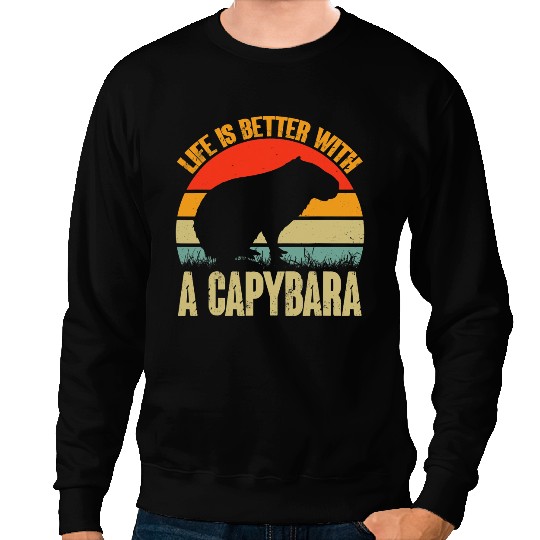 capybaras Lover Life is Better With a capybaras Carpincho Rodent Lovers Memes Sweatshirts