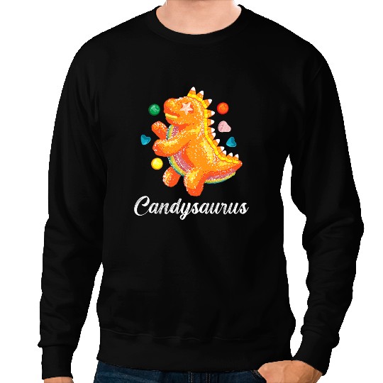 Dinosaur Dino Halloween Dinosaur T rex Candy Corn Saurus Candysaurus Sweatshirts
