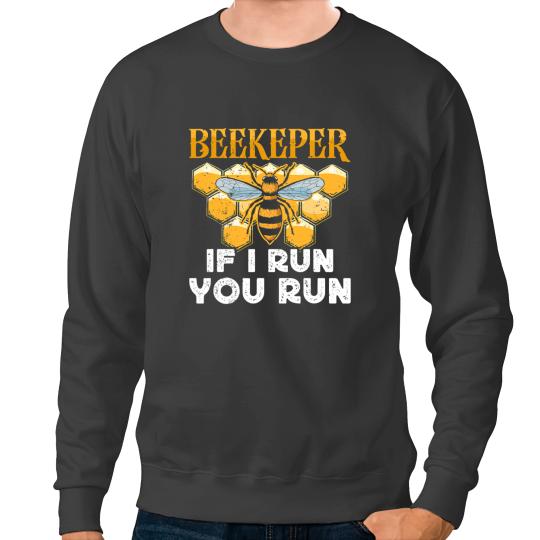 Bee Beekeeping Beekeeping Funny Flying Insect Apiarist Honey Run Beekeeper Sweatshirts