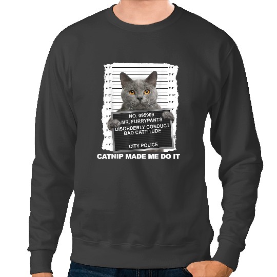 black cats Paws Catnip Made Me Do It Funny Cat 84 Sweatshirts