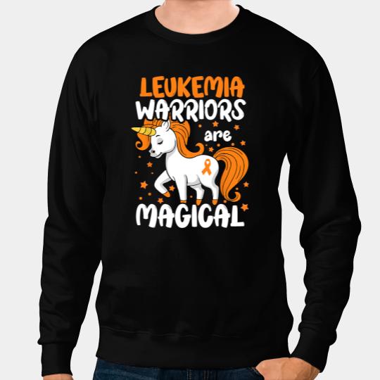 Leukemia Survivor Warrior Orange Ribbon Leukemia Cancer Awareness Sweatshirts