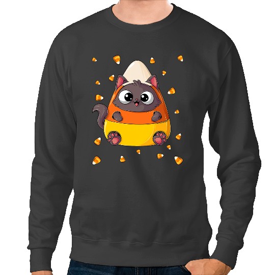 Cat Paws Candy Corn Kitten Funny Candy Corn Halloween Costume Sweatshirts