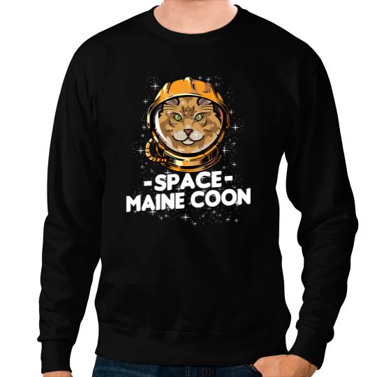 Cat Paws Kitty Maine Coon Space Astronaut Cat pet Sweatshirts