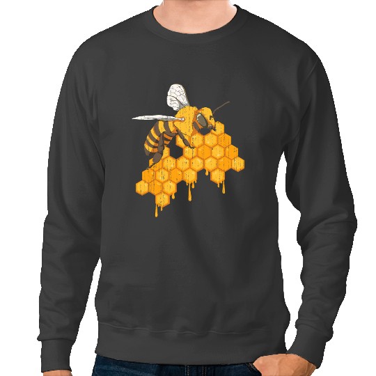 Bee Beekeeping Apiarist Beekeeping Honeycomb Bee Hive Apiculture Beekeeper Sweatshirts