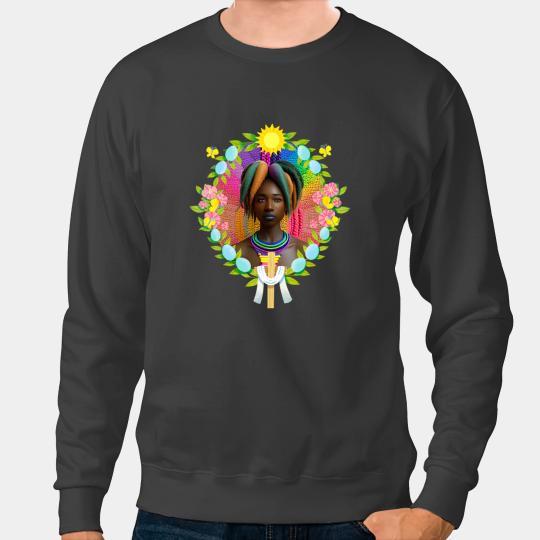 Black Girl Magic Easter Spring Dreads Locs Melanin Sista Gal Sweatshirts