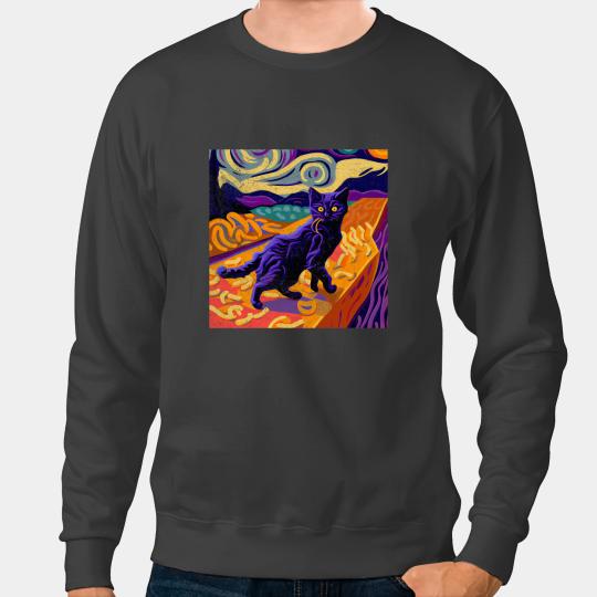 black cats Paws black cats Walking Mac And Cheese 1 Sweatshirts