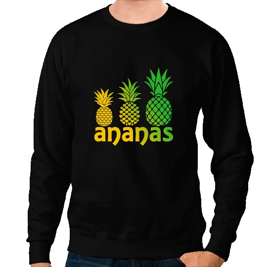 Cool pineapples Logo Design Fruit Retro vintages Style Sweatshirts