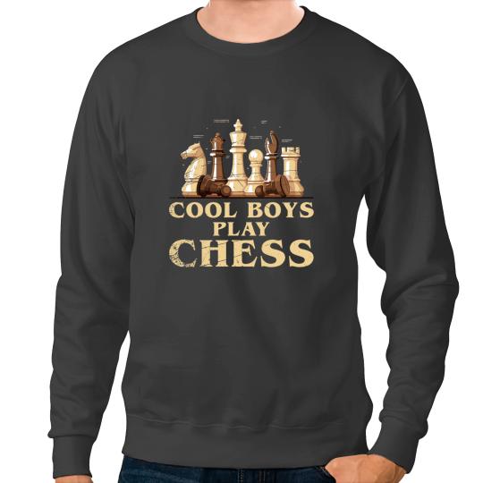Funny Chess Player Boy Men Gift Board Game Chess Sweatshirts