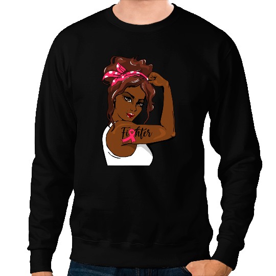 BC Black History Pin Up Rosie The Riveter Breast Cancer Sweatshirts