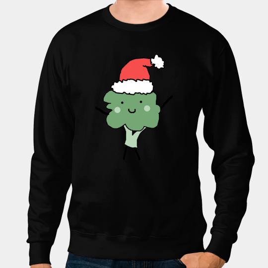 Christmas Dancing Green Broccoli Hat Funny Food Sweatshirts