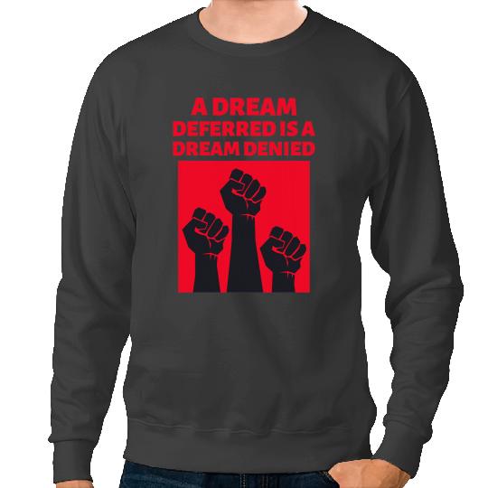 Black History Quote Black Power Raised Fists Sweatshirts