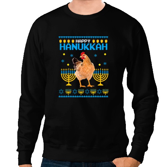 Chicken Poultry Chanukah Jewish Hanukkah Chicken Happy353 Sweatshirts