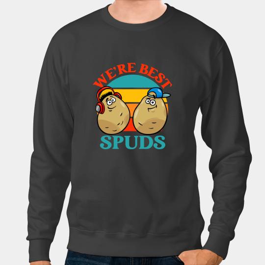 Funny Food Pun Potato bests Spuds Foodie Lover Vegan Cute Sweatshirts