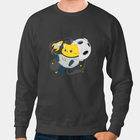 Cat Paws Astronaut Cat Or Funny Space Cat On Galaxy Kitten Sweatshirts