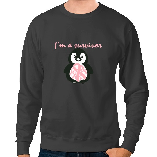 Breast Cancer Survivor Pride with Cute Penguin Sweatshirts
