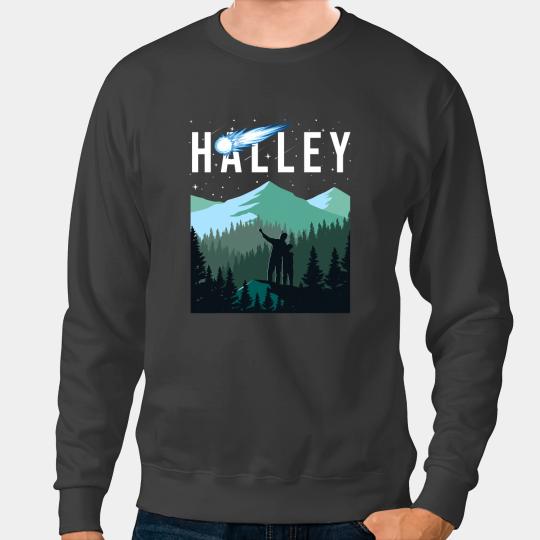 Astronomy Lover Halleys Comet Night Sky Solar System Space Astronomy Sweatshirts