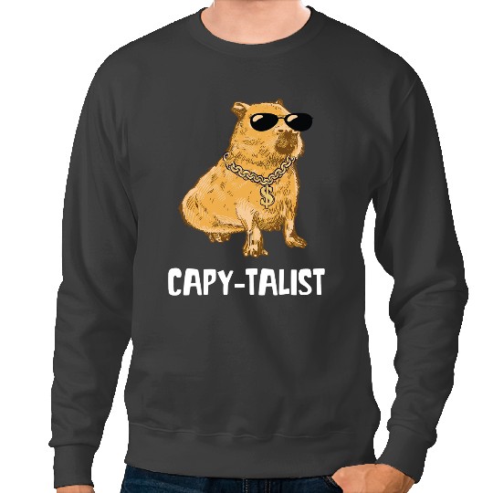 capybaras Lover Rodent Animal capybaras Capitalist Funny capybaras Sunglass Sweatshirts